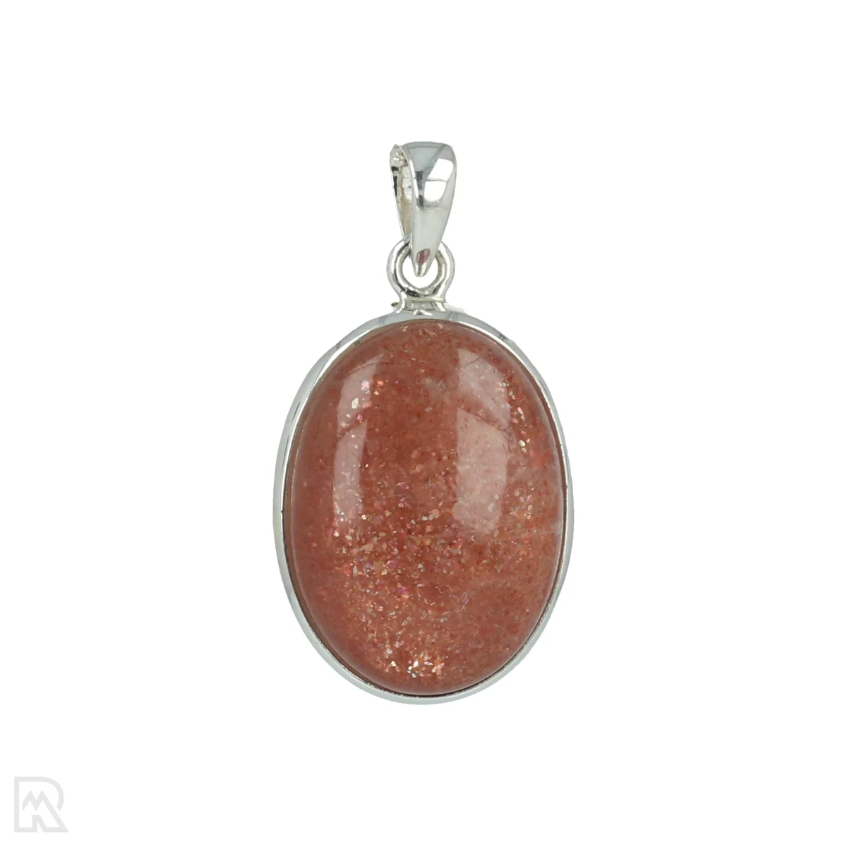 Sunstone Silver Pendant 1 Zonnesteen Zilveren Hanger uit India met artikelnummer 20655