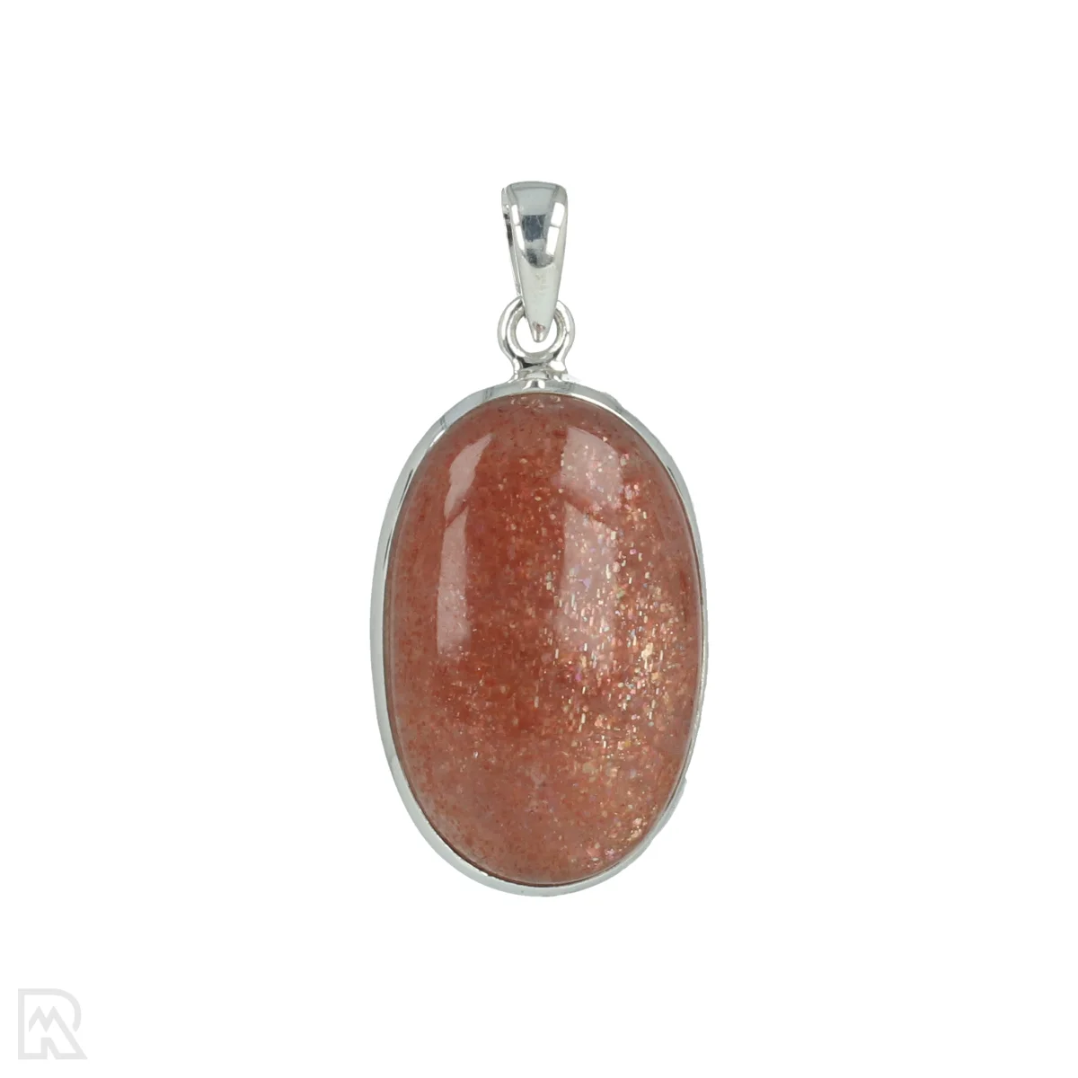 Sunstone Silver Pendant 1 Zonnesteen Zilveren Hanger uit India met artikelnummer 20657
