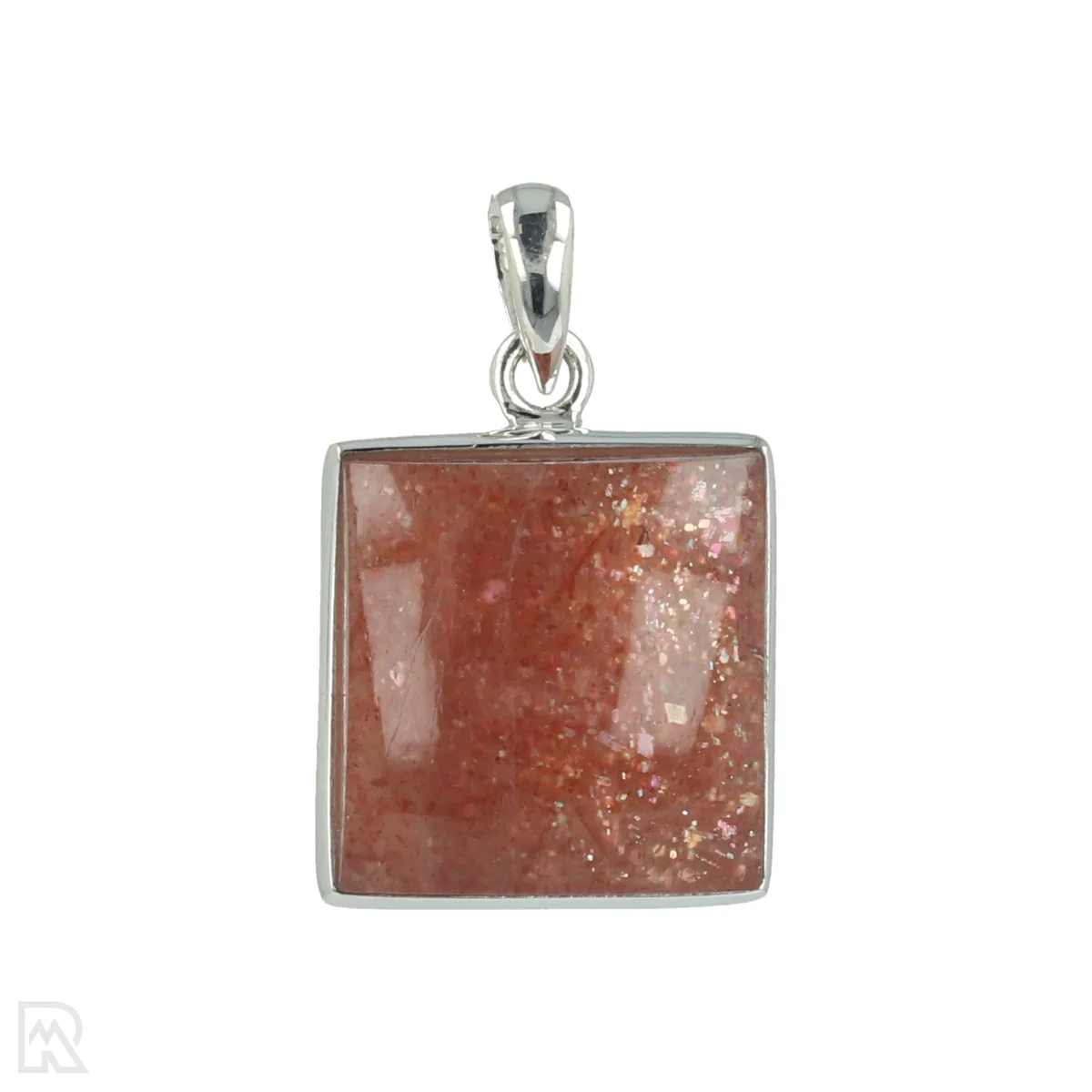 Sunstone Silver Pendant 1 Zonnesteen Zilveren Hanger uit India met artikelnummer 20660