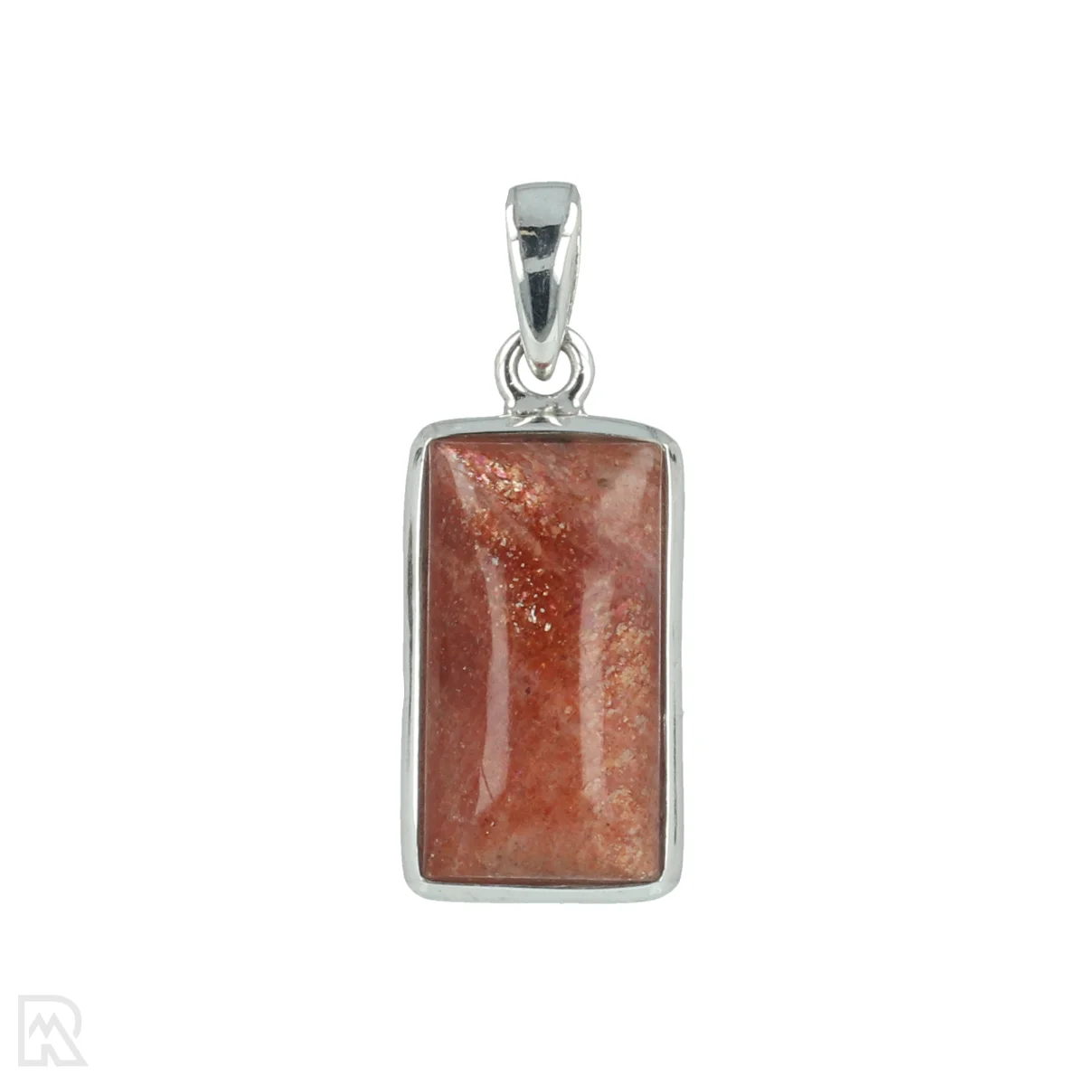 Sunstone Silver Pendant 1 Zonnesteen Zilveren Hanger uit India met artikelnummer 20661