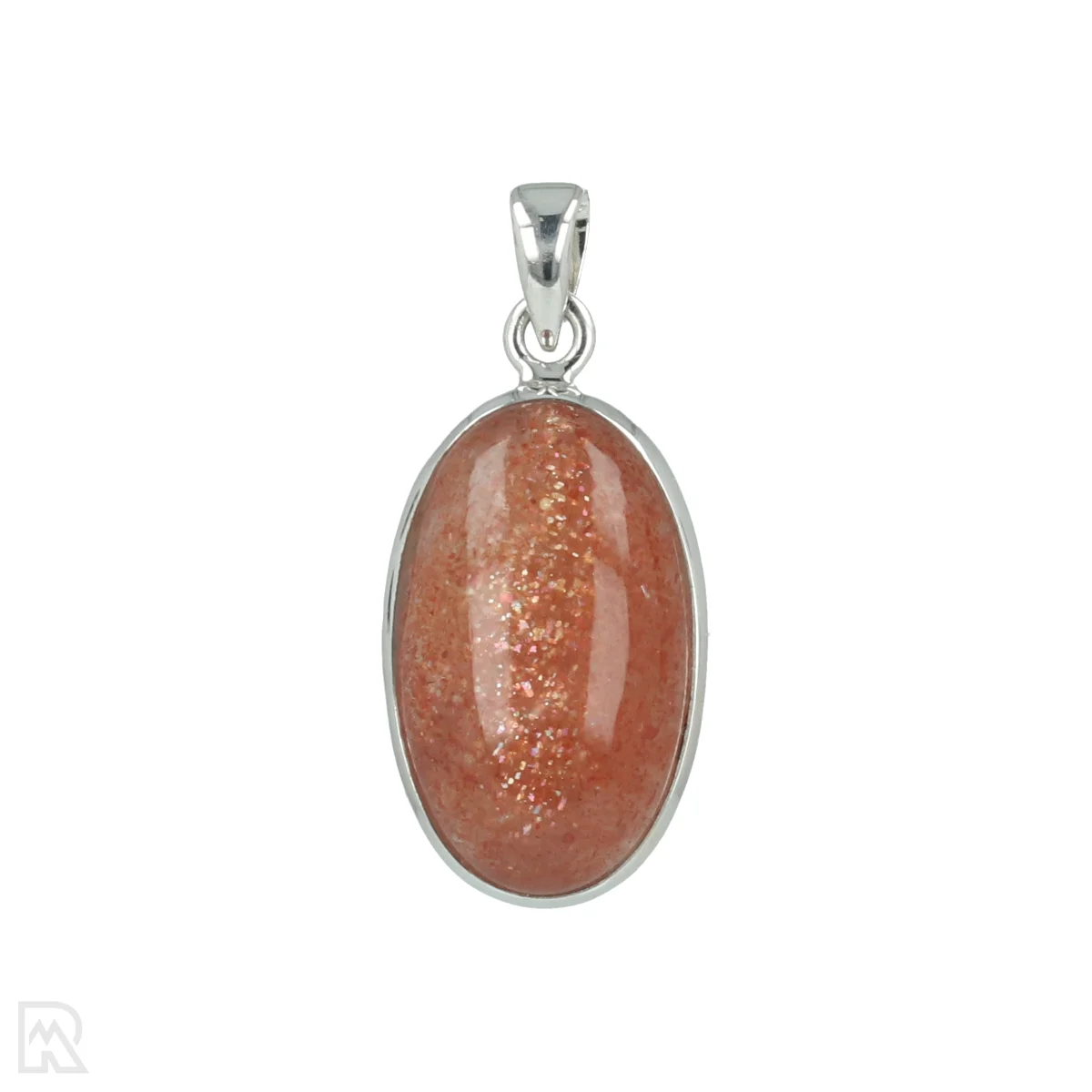 Sunstone Silver Pendant 1 Zonnesteen Zilveren Hanger uit India met artikelnummer 20663
