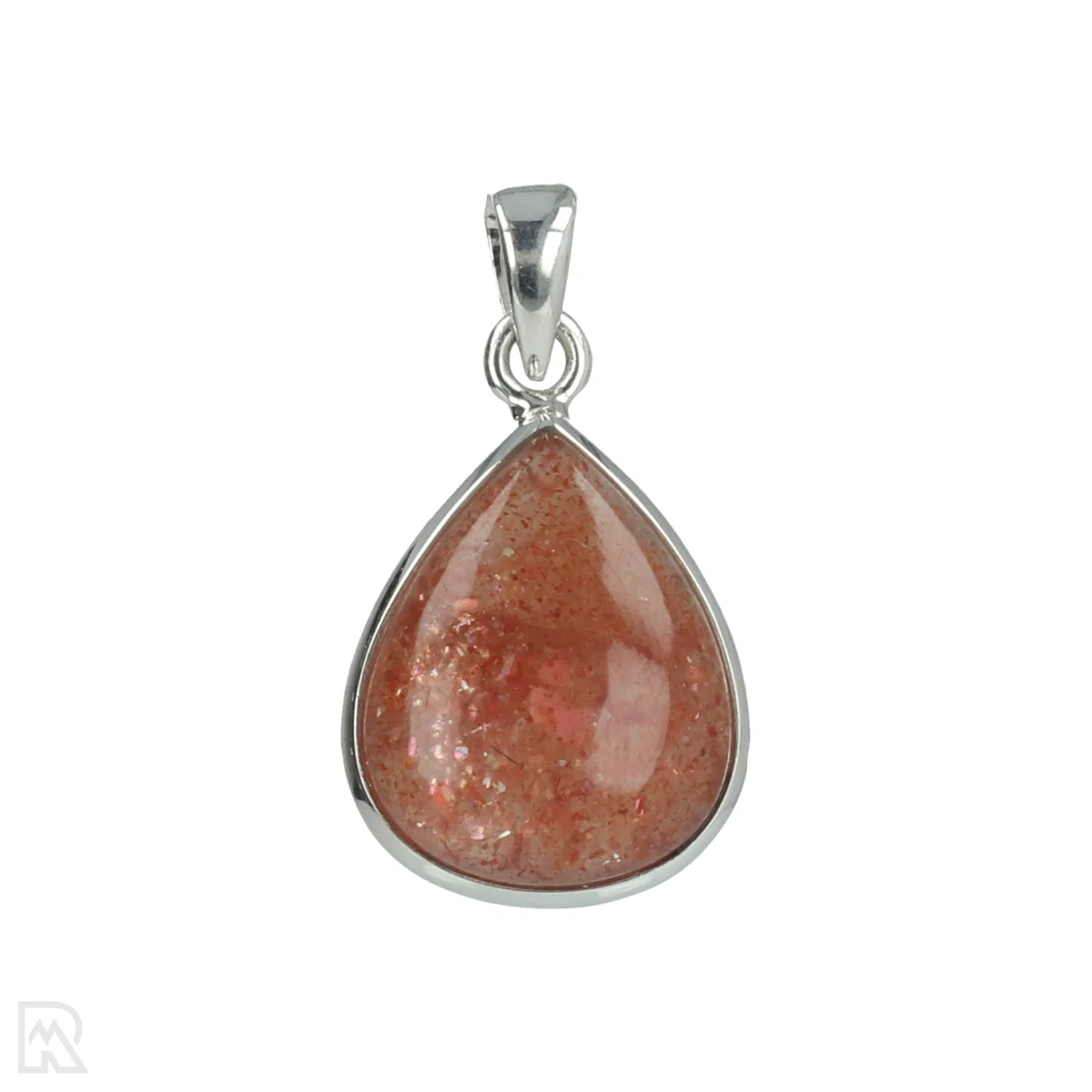 Sunstone Silver Pendant 1 Zonnesteen Zilveren Hanger uit India met artikelnummer 20666