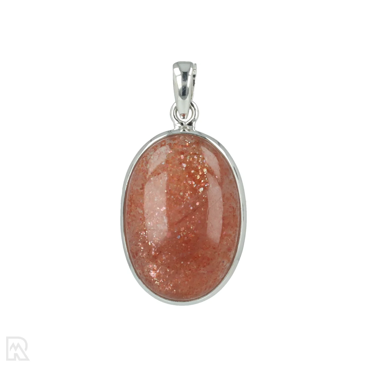 Sunstone Silver Pendant 1 Zonnesteen Zilveren Hanger uit India met artikelnummer 20669