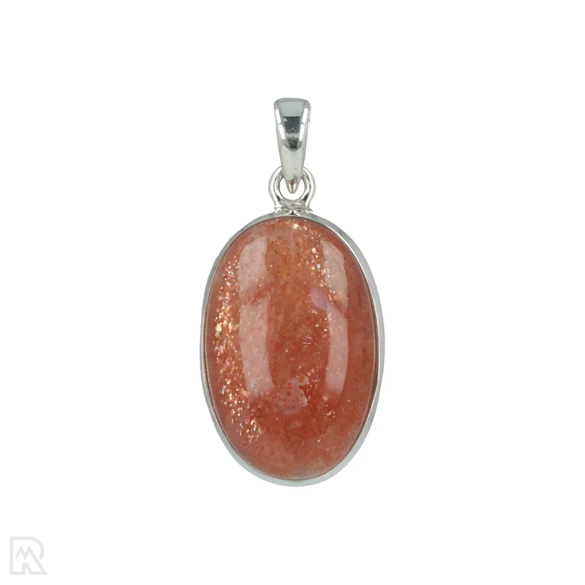Sunstone Silver Pendant 1 Zonnesteen Zilveren Hanger uit India met artikelnummer 20672