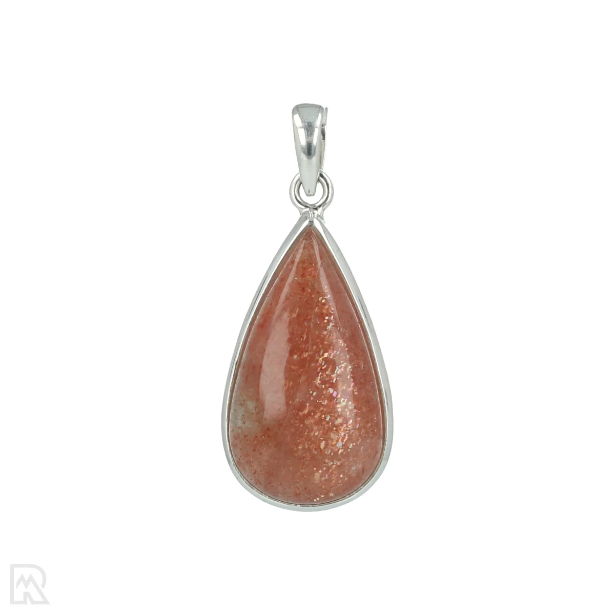 Sunstone Silver Pendant 1 Zonnesteen Zilveren Hanger uit India met artikelnummer 20673