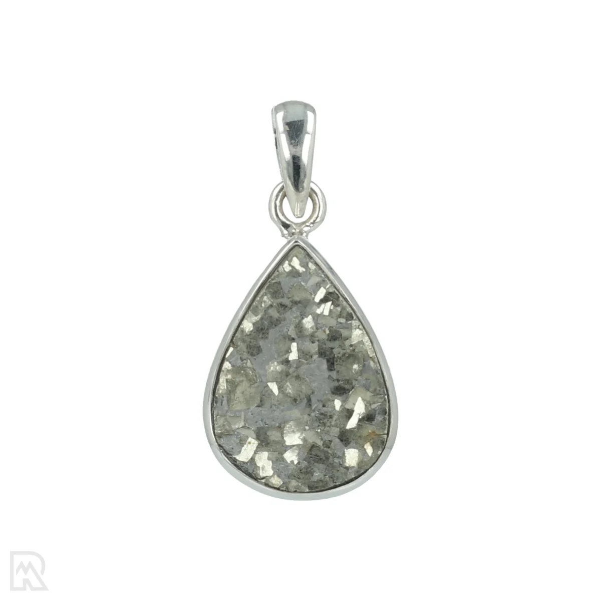 Druzy Pyriet Zilveren Hanger 1 Druzy Pyriet Zilveren Hanger uit India met artikelnummer 20675