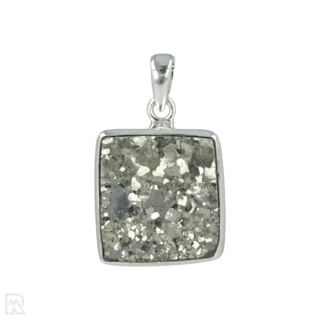 Druzy Pyriet Zilveren Hanger uit India met artikelnummer 20680