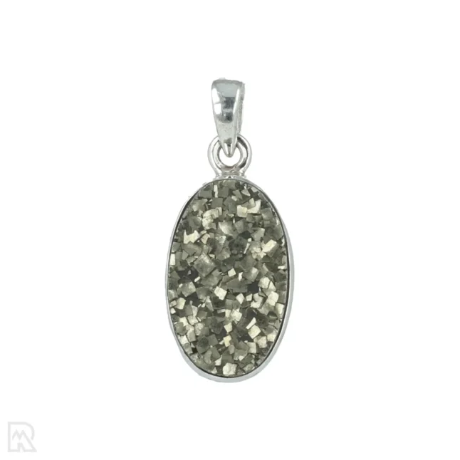 Druzy Pyriet Zilveren Hanger uit India met artikelnummer 20681