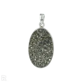 Druzy Pyriet Zilveren Hanger uit India met artikelnummer 20683
