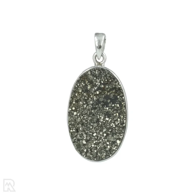 Druzy Pyriet Zilveren Hanger uit India met artikelnummer 20683