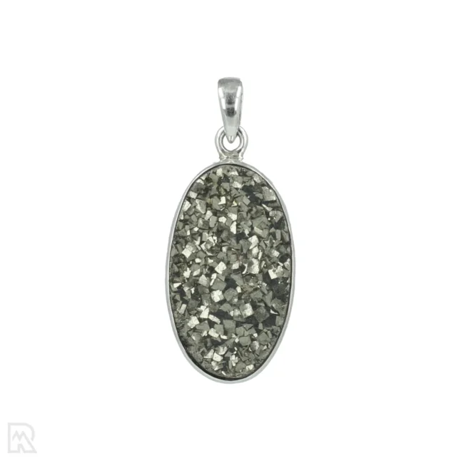 Druzy Pyriet Zilveren Hanger uit India met artikelnummer 20685