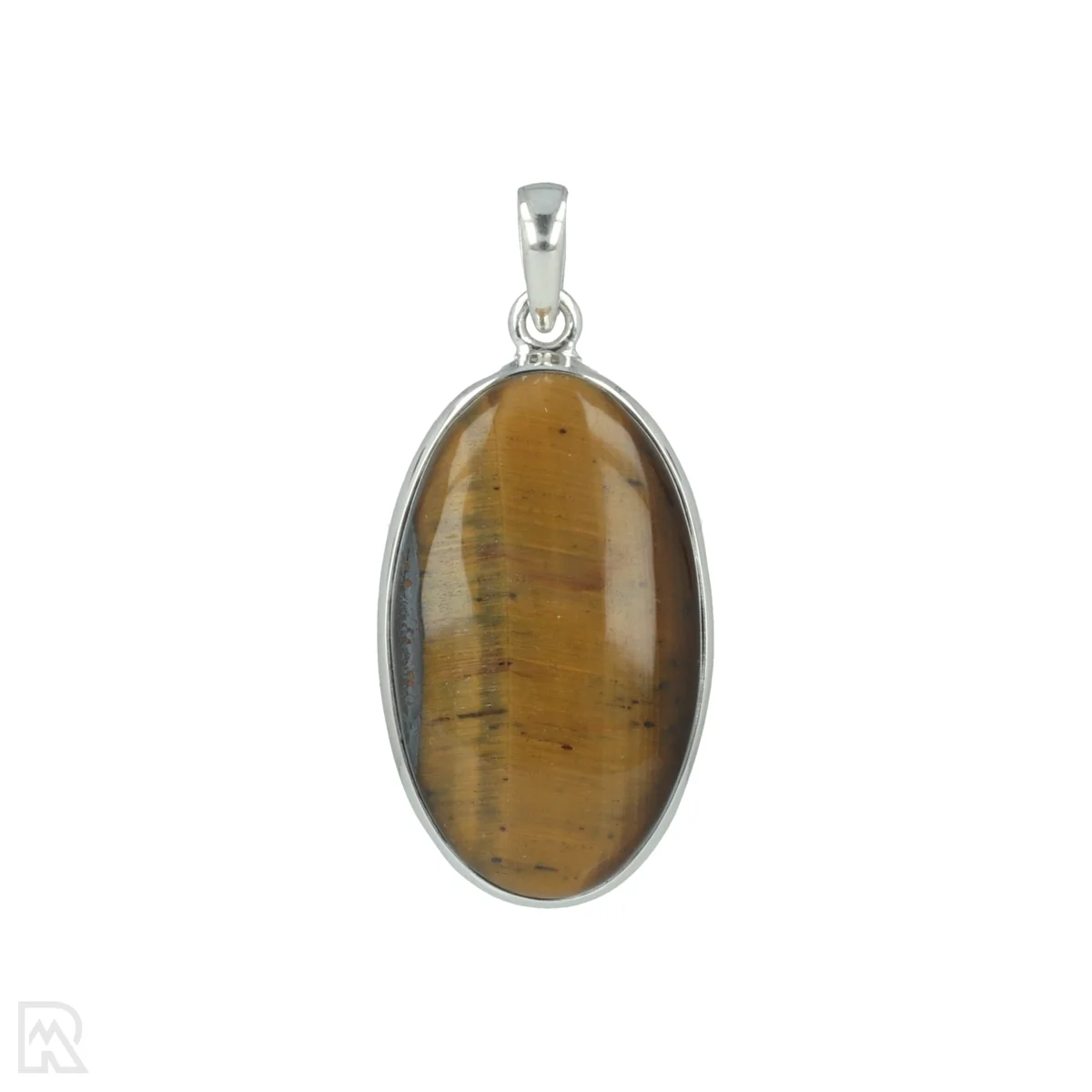 Tijgeroog Zilveren Hanger 1 Tijgeroog Zilveren Hanger uit India met artikelnummer 20686