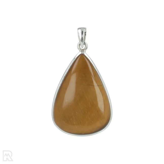 Tijgeroog Zilveren Hanger uit India met artikelnummer 20696