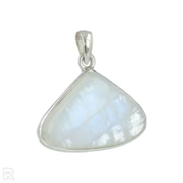 Regenbogen Mondstein Silber Anhänger aus Indien mit der Artikelnummer 20714