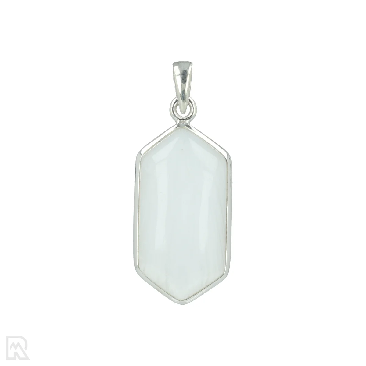 Scolesiet Zilveren Hanger 1 Scolesite Silberanhänger aus Indien mit der Artikelnummer 20767