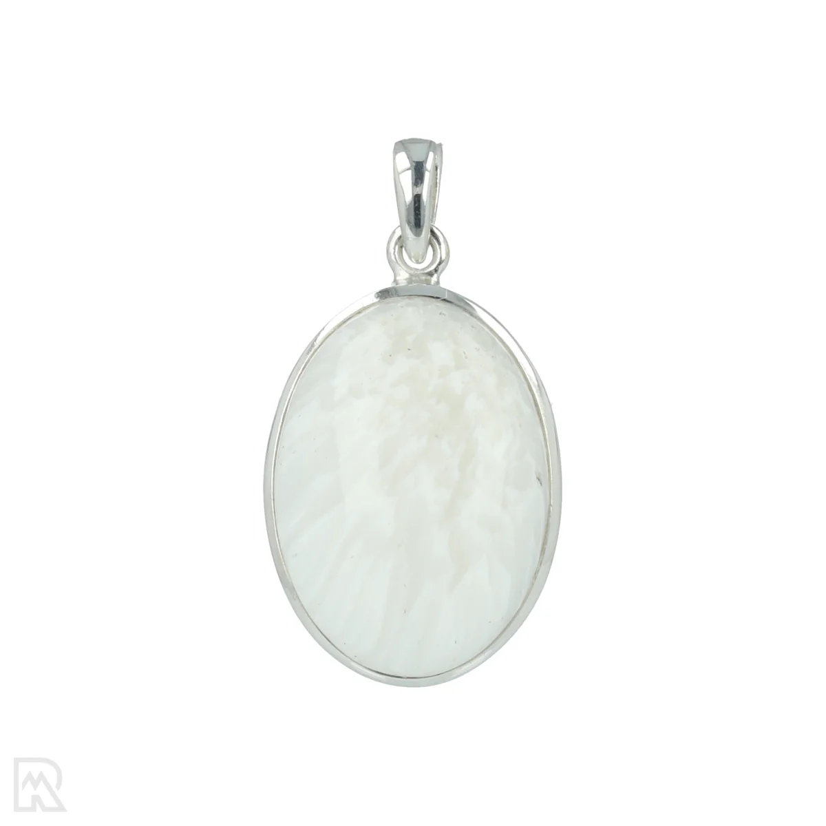 Scolesiet Zilveren Hanger 1 Scolesite Silberanhänger aus Indien mit der Artikelnummer 20769