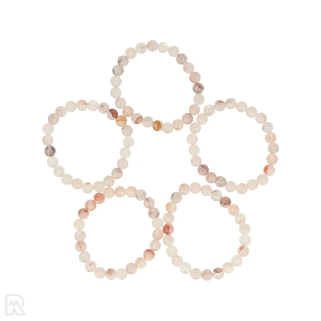 Hämatoid-Quarz-Kugel-Armband | 8 mm