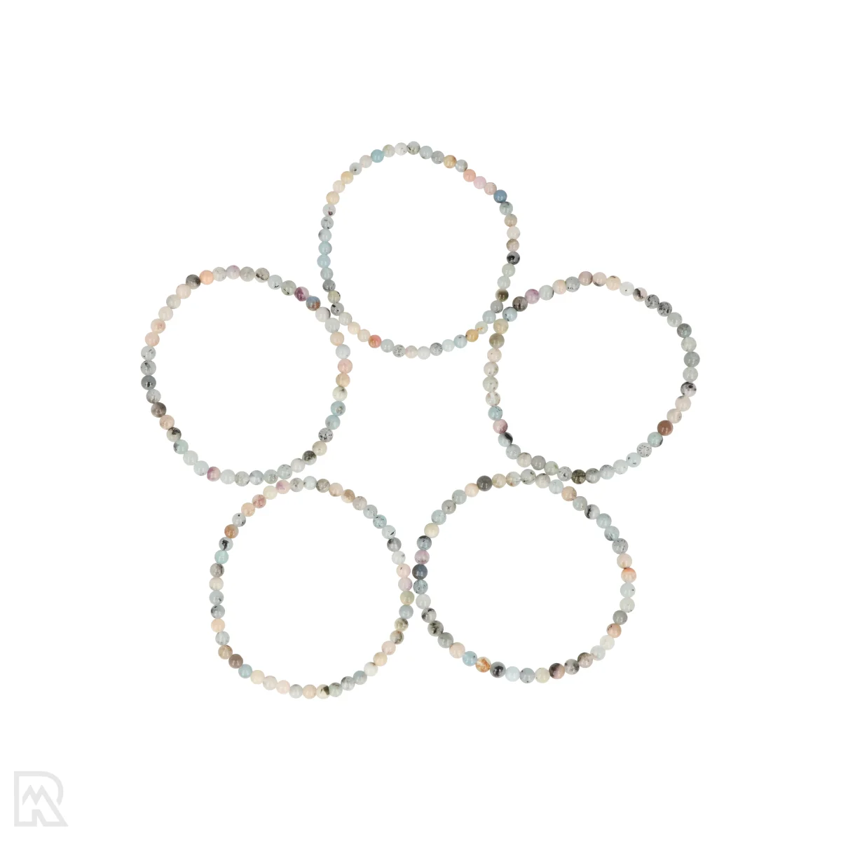 Aquamarijn Kogelarmband | B - 4 mm 1 Aquamarijn Kogelarmband | B - 4 mm