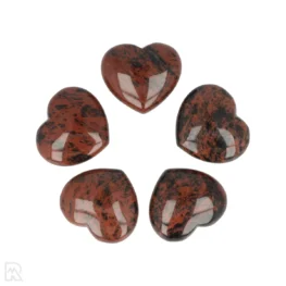 Mahonie Obsidiaan Hart | 4,5 cm