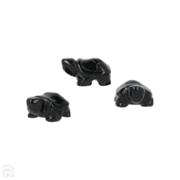 Schwarze Obsidian-Schildkröte | 4 cm