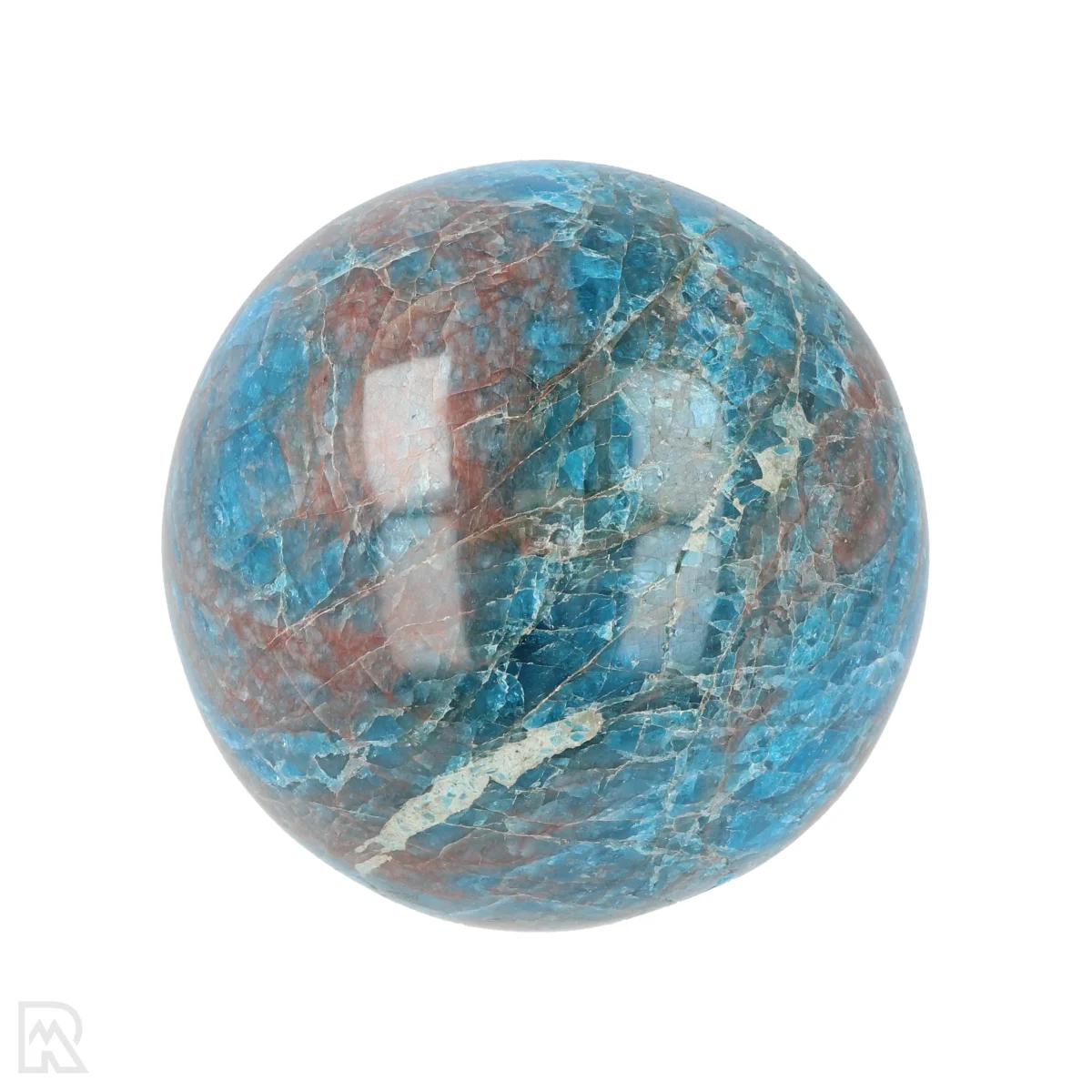 Blauwe Apatiet Bol 3 Blauwe Apatiet Bol uit Madagaskar met artikelnummer 21211