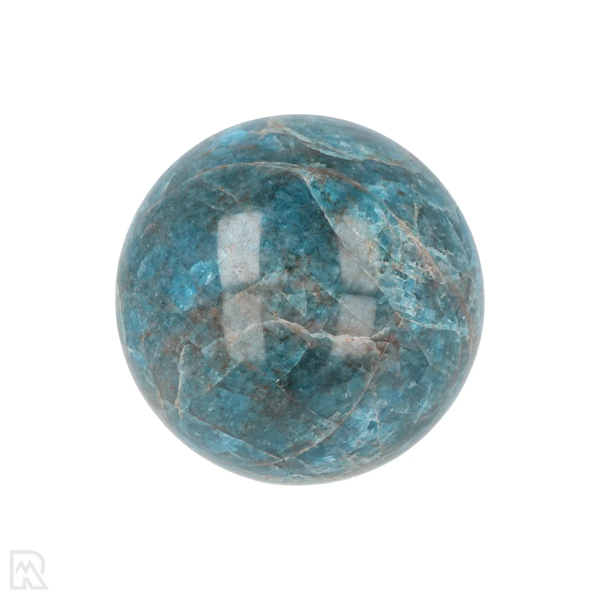 Blauwe Apatiet Bol 3 Blue Apatite Sphere from Madagascar with item number 21232