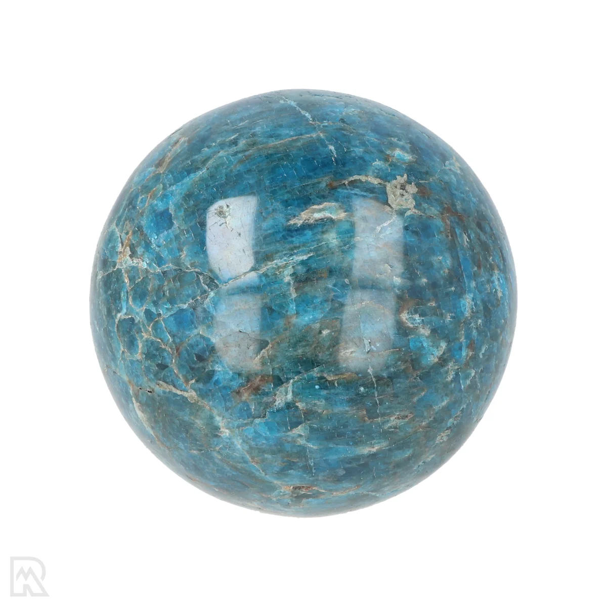 Blauwe Apatiet Bol 1 Blue Apatite Sphere from Madagascar with item number 21233