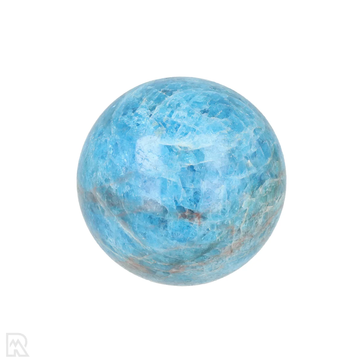 Blauwe Apatiet Bol 3 Blue Apatite Sphere from Madagascar with item number 21234