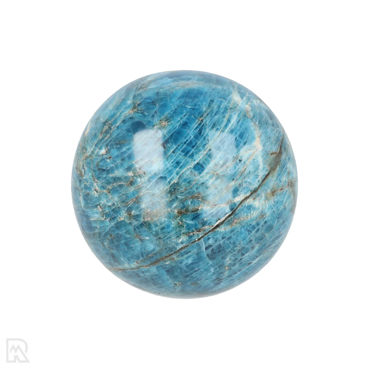 Blauwe Apatiet Bol 3 Blue Apatite Sphere from Madagascar with item number 21236