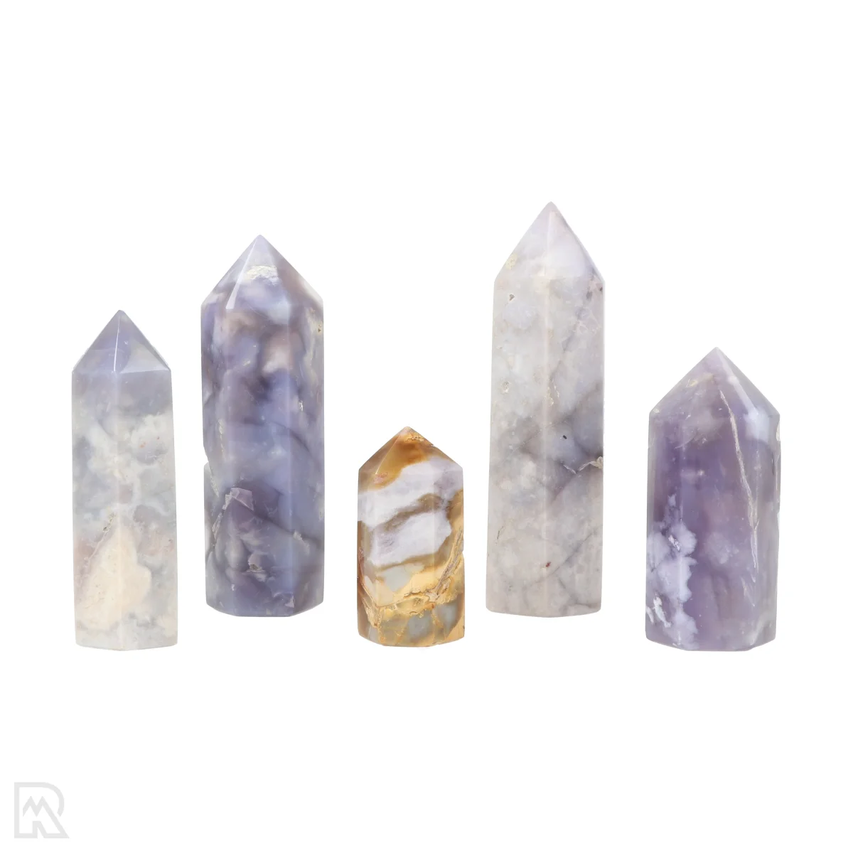 Paarse Chalcedoon Punten Madagaskar 1 Lila Chalcedonspitzen Madagaskar