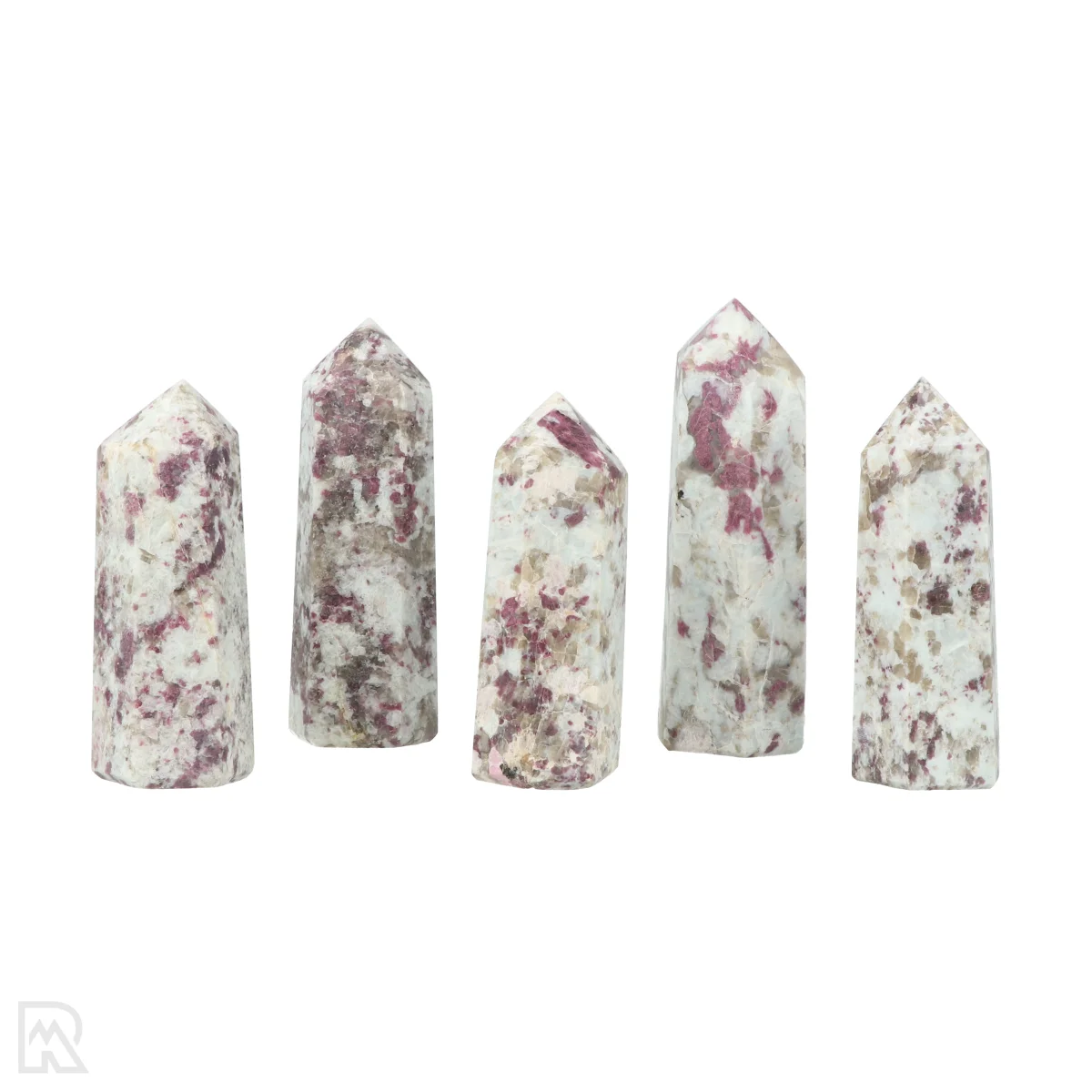 Roze Toermalijn in Kwarts Punten Madagaskar 1 Rosa Turmalin in Quarzspitzen Madagaskar