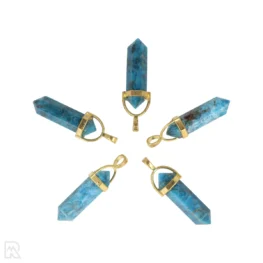 Blauwe Apatiet Dubbeleinder Hanger uit China met artikelnummer 4299