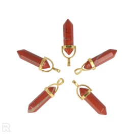 Doppelter Schmetterlingsanhänger aus rotem Jaspis aus China mit der Artikelnummer 4311