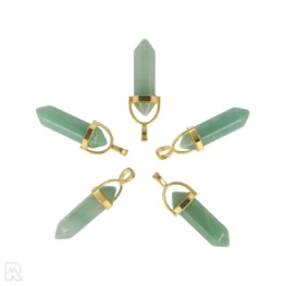 Groene Aventurijn Dubbeleinder Hanger uit China met artikelnummer 4313