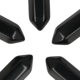 Zwarte Obsidiaan Dubbeleinder Hanger uit China met artikelnummer 4315