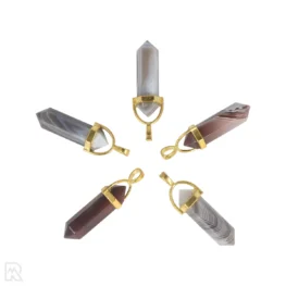 Botswana Agaat Dubbeleinder Hanger uit China met artikelnummer 4318