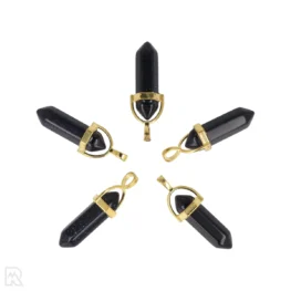 Blauwe Goudsteen Dubbeleinder Hanger uit China met artikelnummer 4319