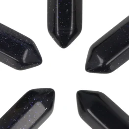 Blauwe Goudsteen Dubbeleinder Hanger uit China met artikelnummer 4319