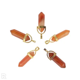 Carneool Dubbeleinder Hanger uit China met artikelnummer 4328