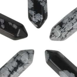 Edelsteine Großhandel 17 Schneeflocken-Obsidian-Doppelschmetterling-Anhänger aus China mit der Artikelnummer 5999