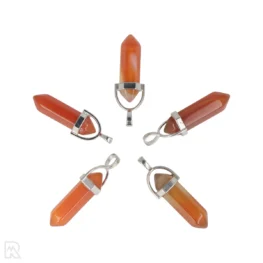 Carneool Dubbeleinder Hanger uit China met artikelnummer 6180