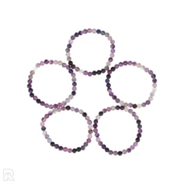 Lila Fluoritkugel-Armband | 6 mm