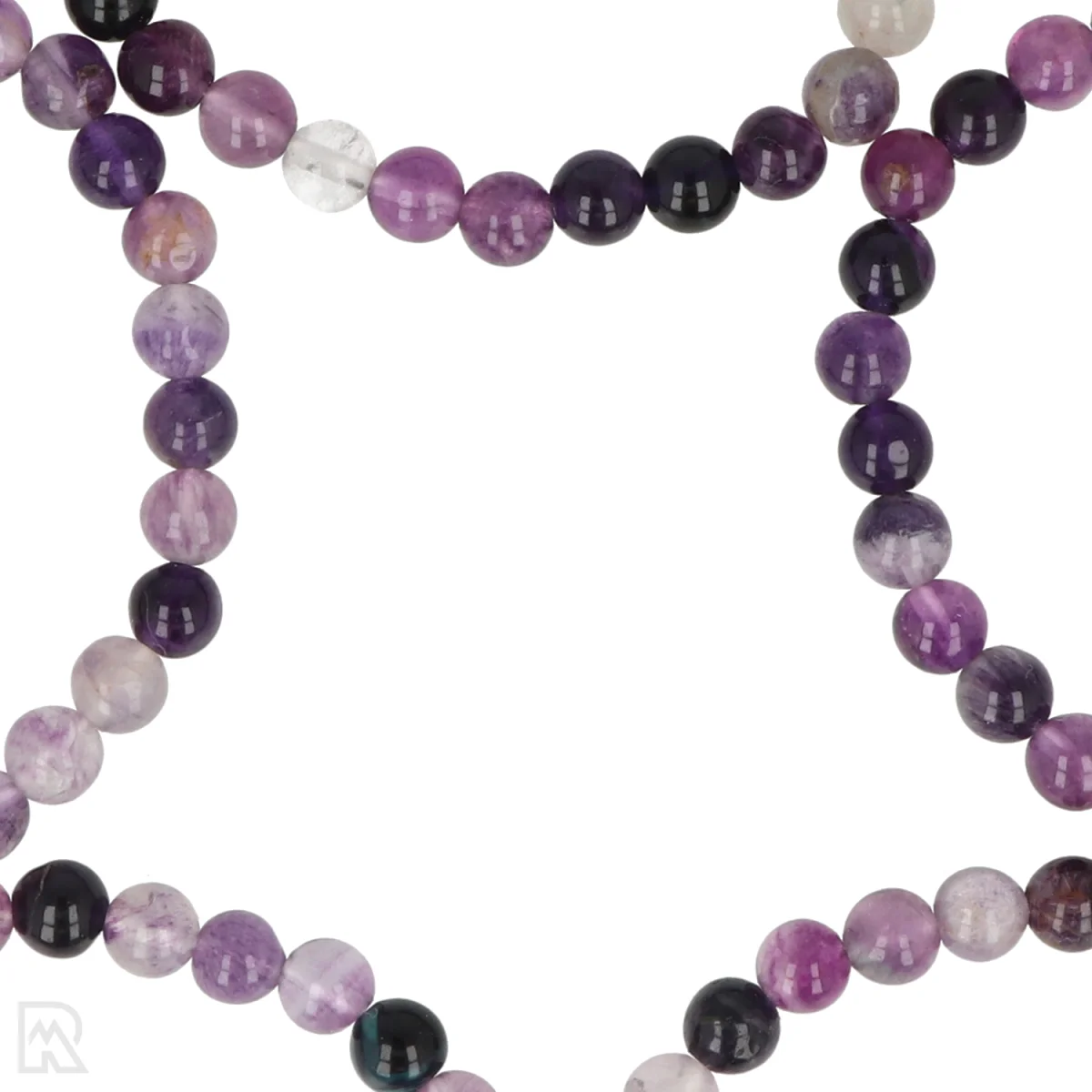 Paarse Fluoriet Kogelarmband | 6 mm 2 Paarse Fluoriet Kogelarmband | 6 mm – Bild 2