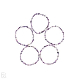 Lila Fluoritkugel-Armband | 4 mm