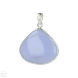Blauwe Chalcedoon Zilveren Hanger uit India met artikelnummer 21289