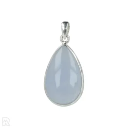 Blauwe Chalcedoon Zilveren Hanger uit India met artikelnummer 21294