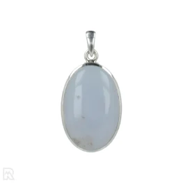 Blauwe Chalcedoon Zilveren Hanger uit India met artikelnummer 21297