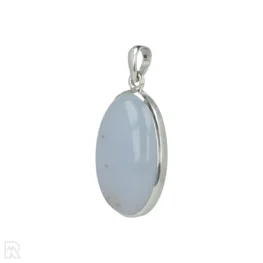 Blauwe Chalcedoon Zilveren Hanger uit India met artikelnummer 21297