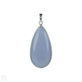 Blauwe Chalcedoon Zilveren Hanger uit India met artikelnummer 21298