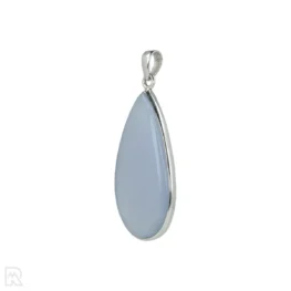 Blauwe Chalcedoon Zilveren Hanger uit India met artikelnummer 21298